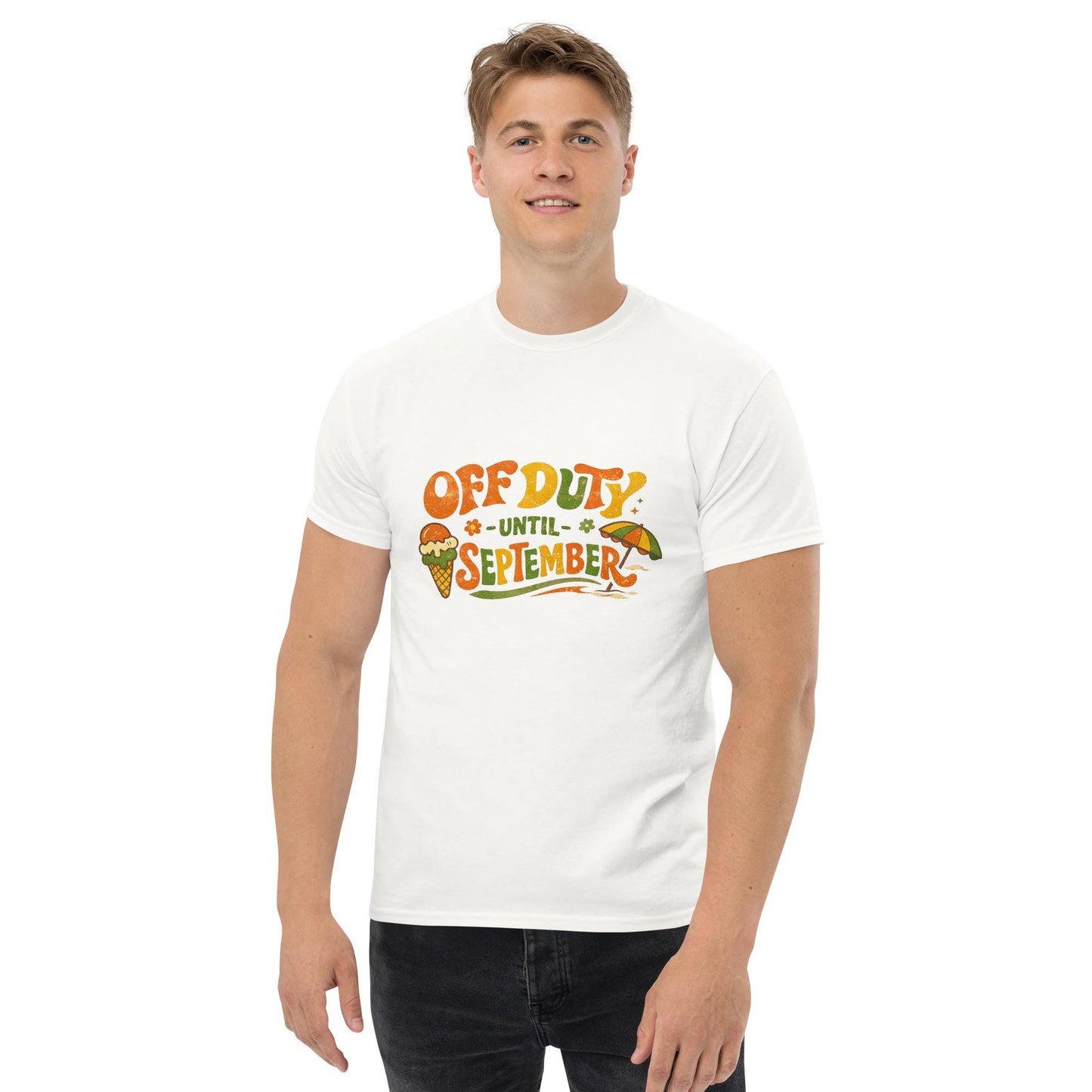 Retro Teacher Off Duty Until September Shirt, 70s Style Summer Break Tee