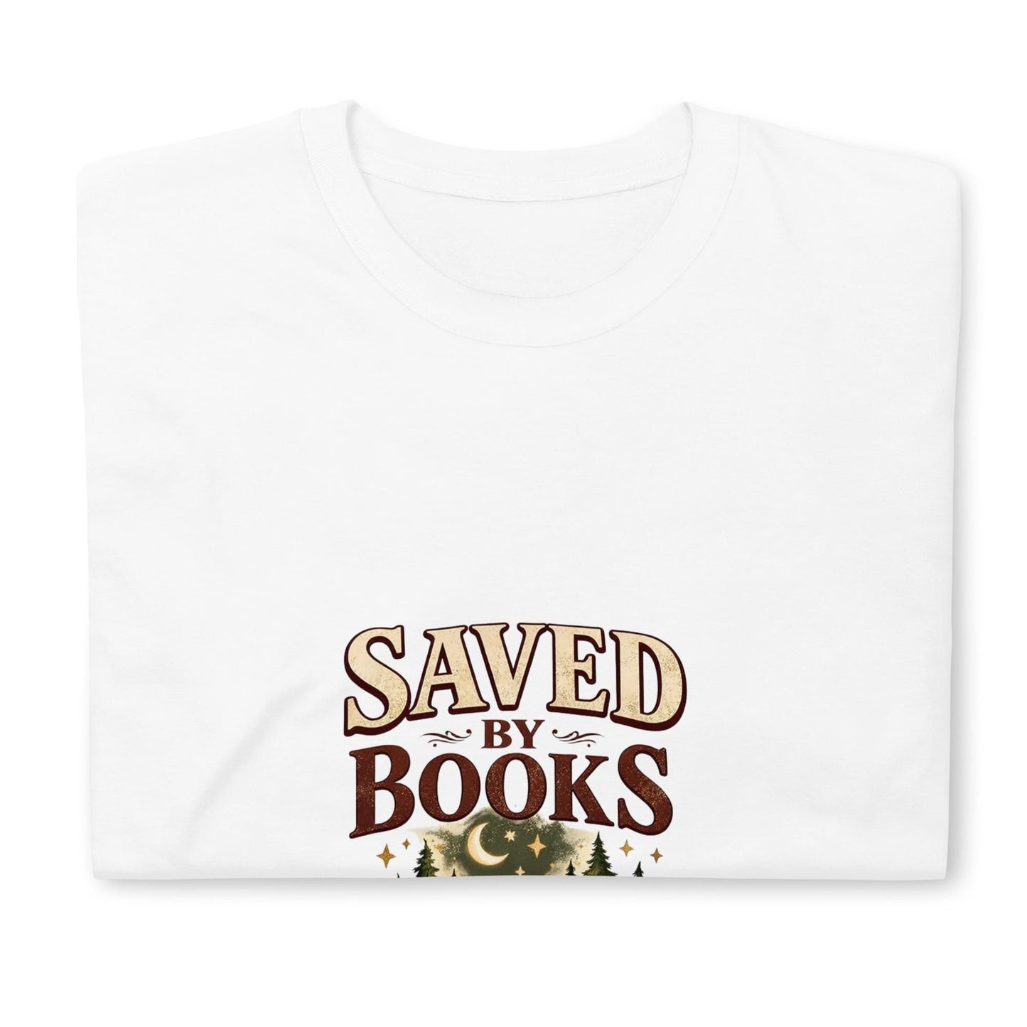 Saved By Books Shirt, Cozy Book Lover Tee, Dark Academia Forest Graphic Tshirt