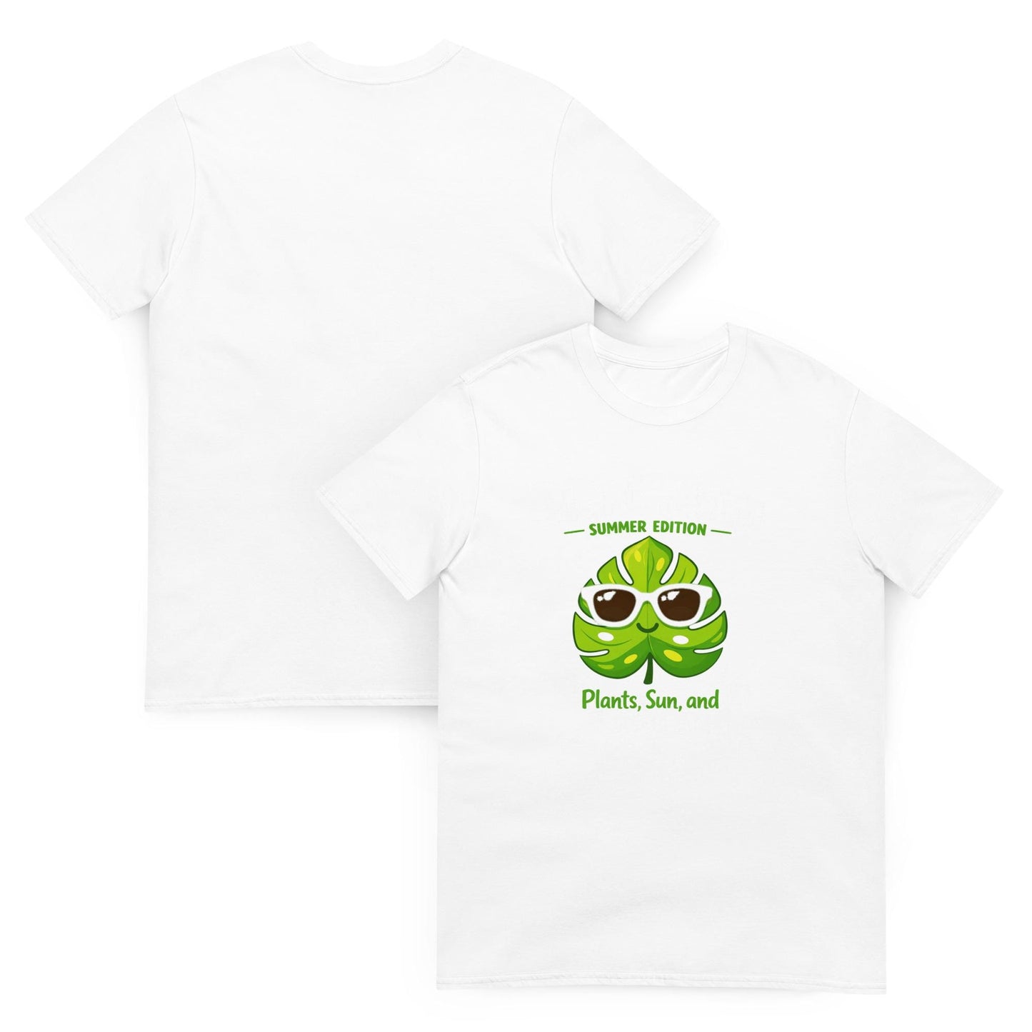 Monstera Leaf Sunglasses T-Shirt, Summer Plant Mom Botanical Tee
