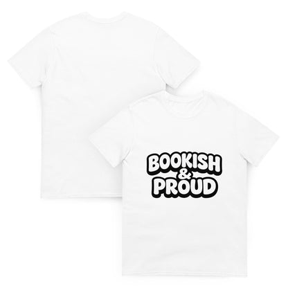 Bookish Proud T-Shirt, Bold Bubble Font Book Lover Tee, Reading Enthusiast Shirt