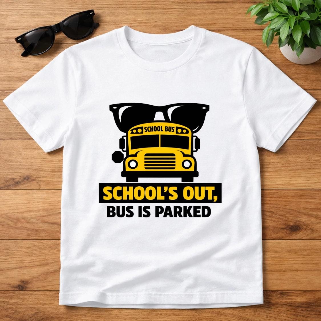 School Bus Driver Summer Shirt, School's Out Bus Parked Tee