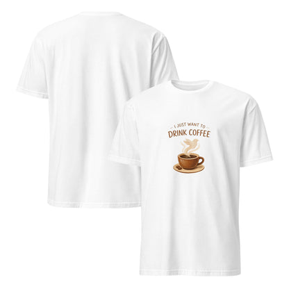 Coffee Bird Watching Shirt, Bird Lover Tee, Cozy Morning Drink
