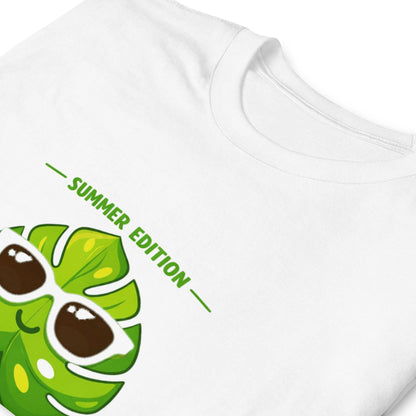 Monstera Leaf Sunglasses T-Shirt, Summer Plant Mom Botanical Tee