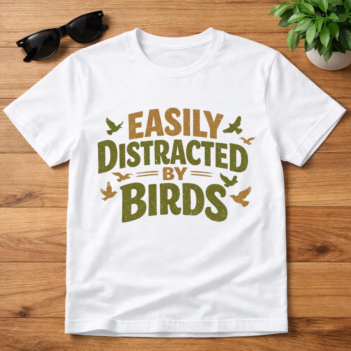 Retro Bird Watching T-Shirt, Groovy Nature Lover Tee, Birding Gift, Bird Silhouettes Shirt