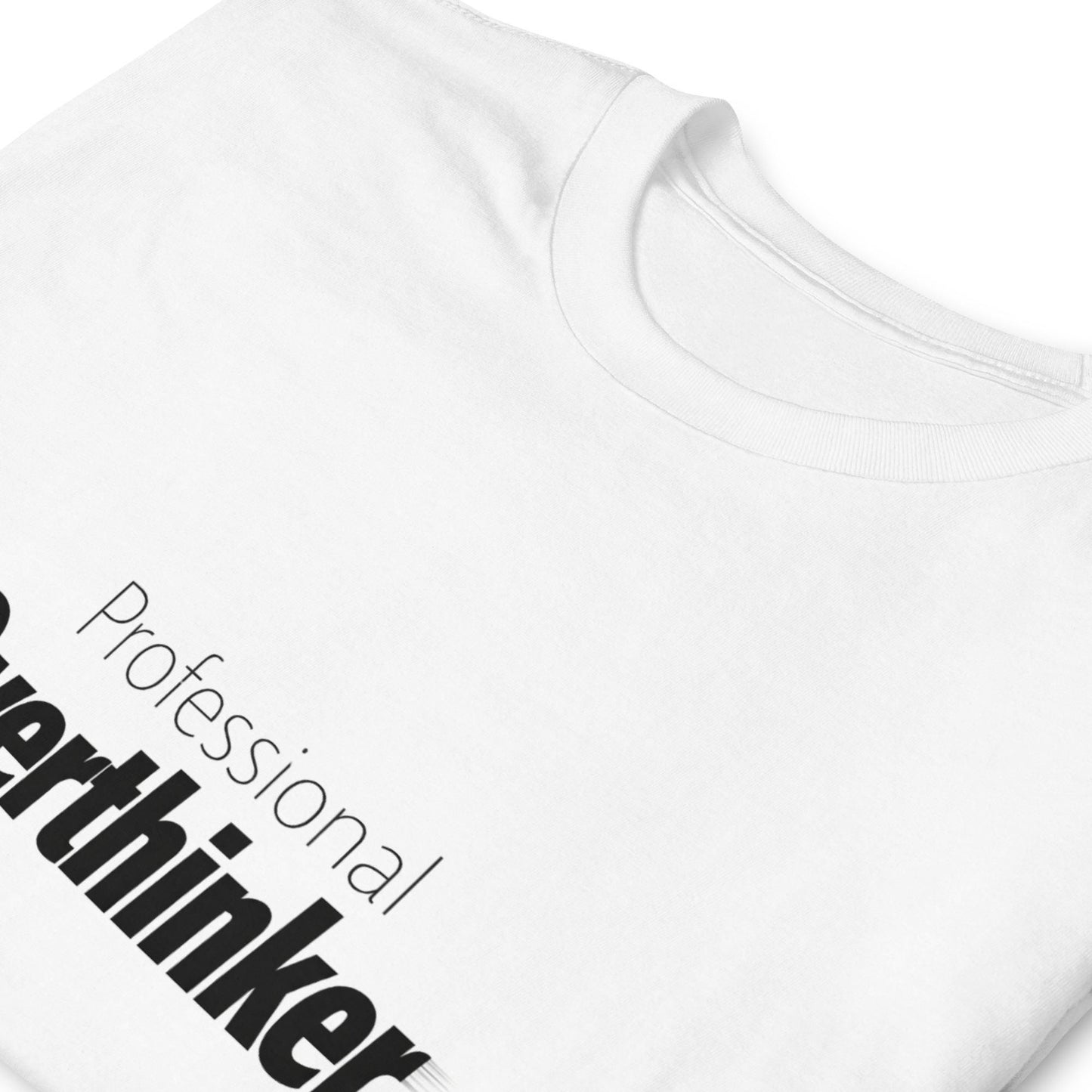 Professional Overthinker T-Shirt, Relatable Introvert, Mental Health Awareness Tee, Blur Effect Top