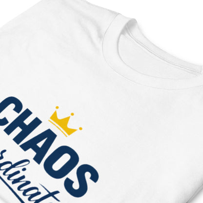 Chaos Coordinator T-Shirt Design - Funny Mom Life Shirt - Elegant Crown Typography - Mother's Day Gift