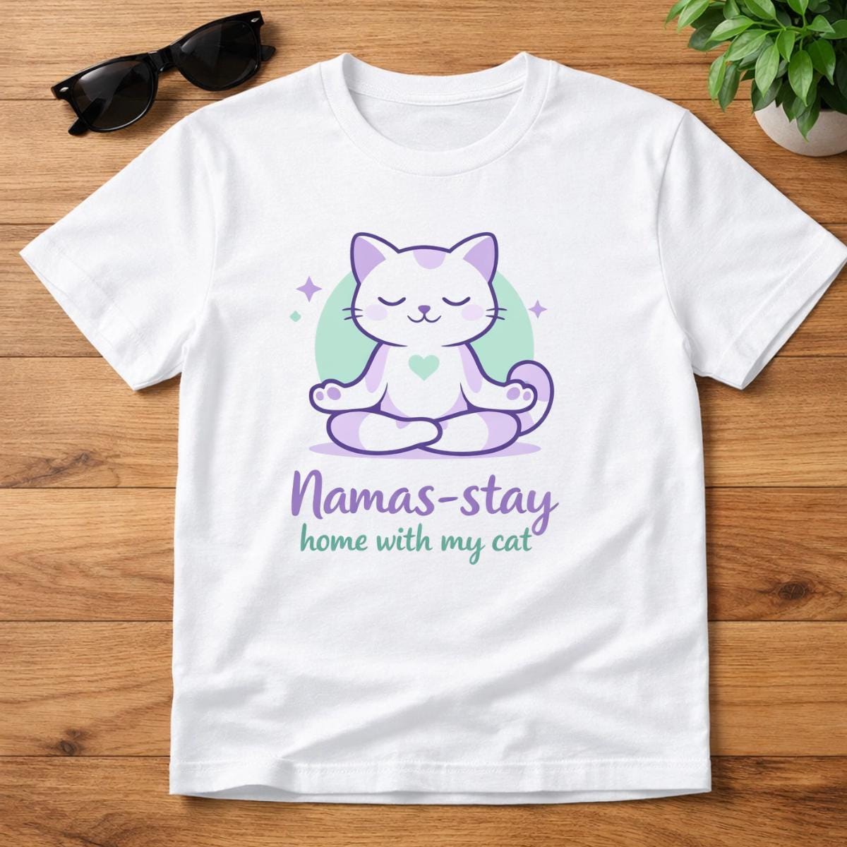 Yoga Cat T-Shirt – Namas-stay Home Cat Lover Tee