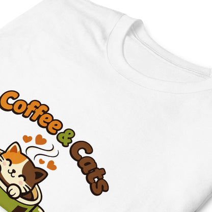 Groovy Coffee Cat T-Shirt – Retro 70s Cat Lover Tee