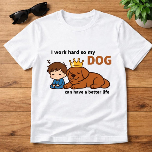 Dog Lover Shirt, Royal Dog Crown Illustration, Minimalist Pet Owner Tee